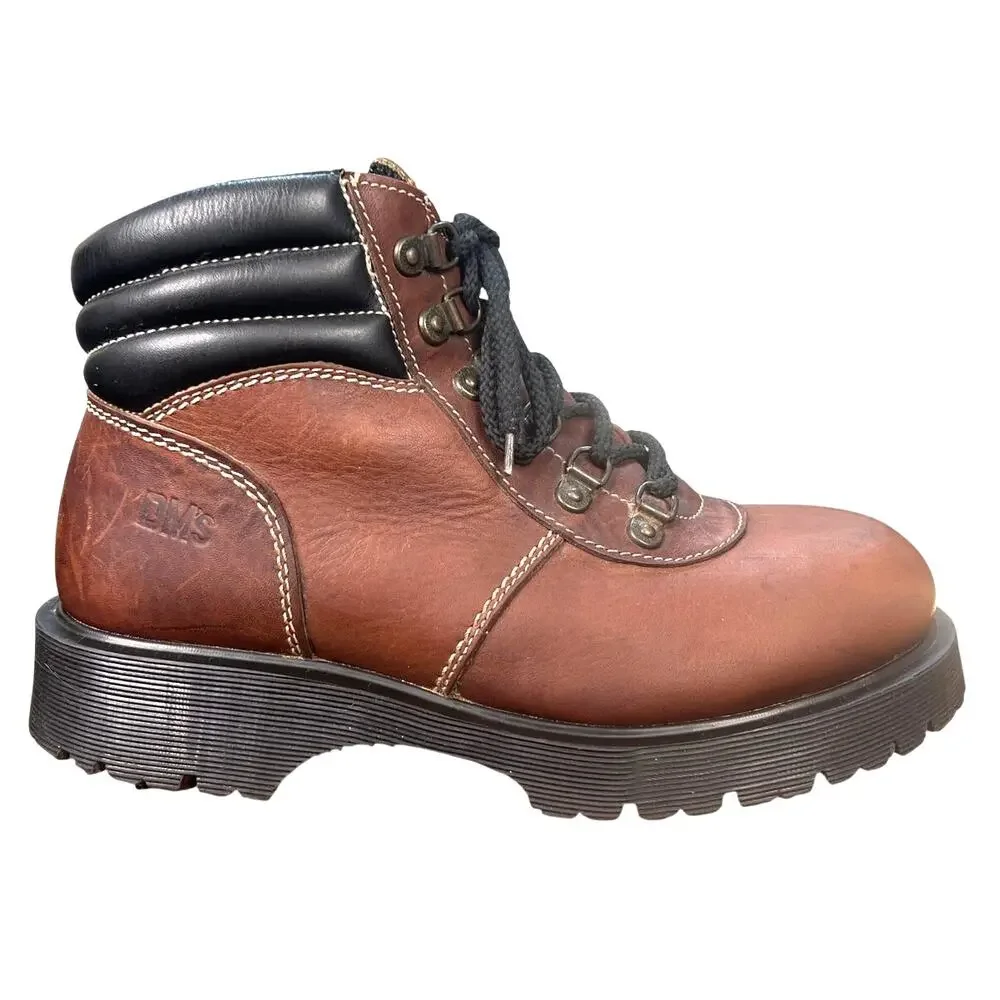Vintage Dr. Martens Made In England Brown Chunky Hiker Boots UK 9 US M 10 W 11